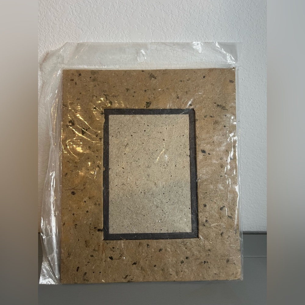 Handmade Natural Fiber Paper Table Top Photo Frame Mixed Media Paper EcoFriendly